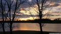 coucher de soleil sur le lac de la sorme