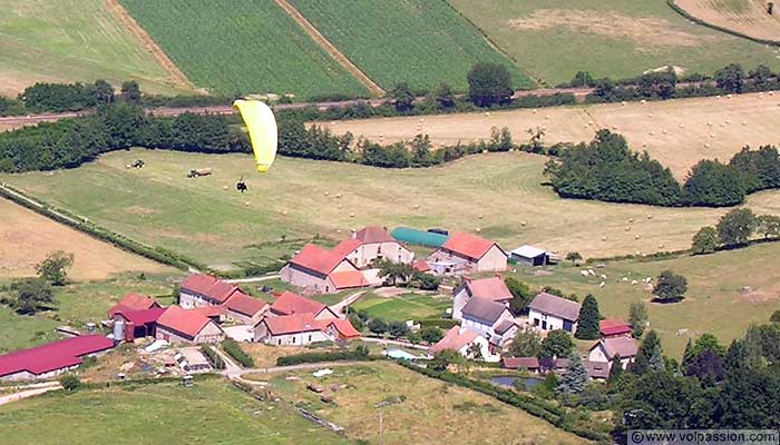 parapente voler en parapente en Bourgogne