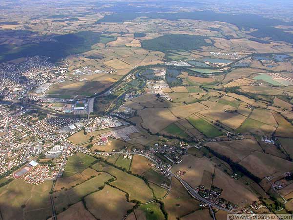 la sortie de Gueugnon photo aérienne