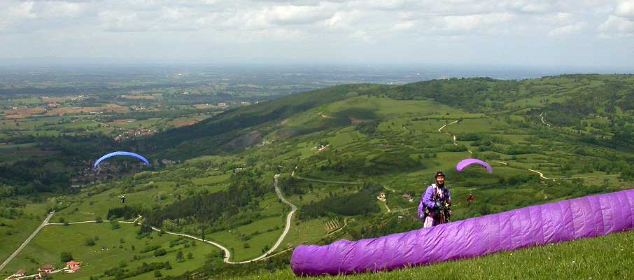 parapente au Mont Myon