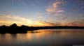 coucher de soleil sur le lac de la sorme